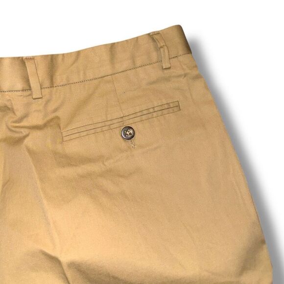Zanella Tan Twill Chino Dress Pleated Trouser Pants 34/30 - Picture 9 of 10